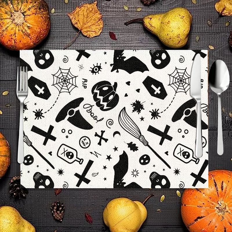 Spider Web Halloween Decoration - VIKAMA 2/4/6PCS Jogo de Sousplats de