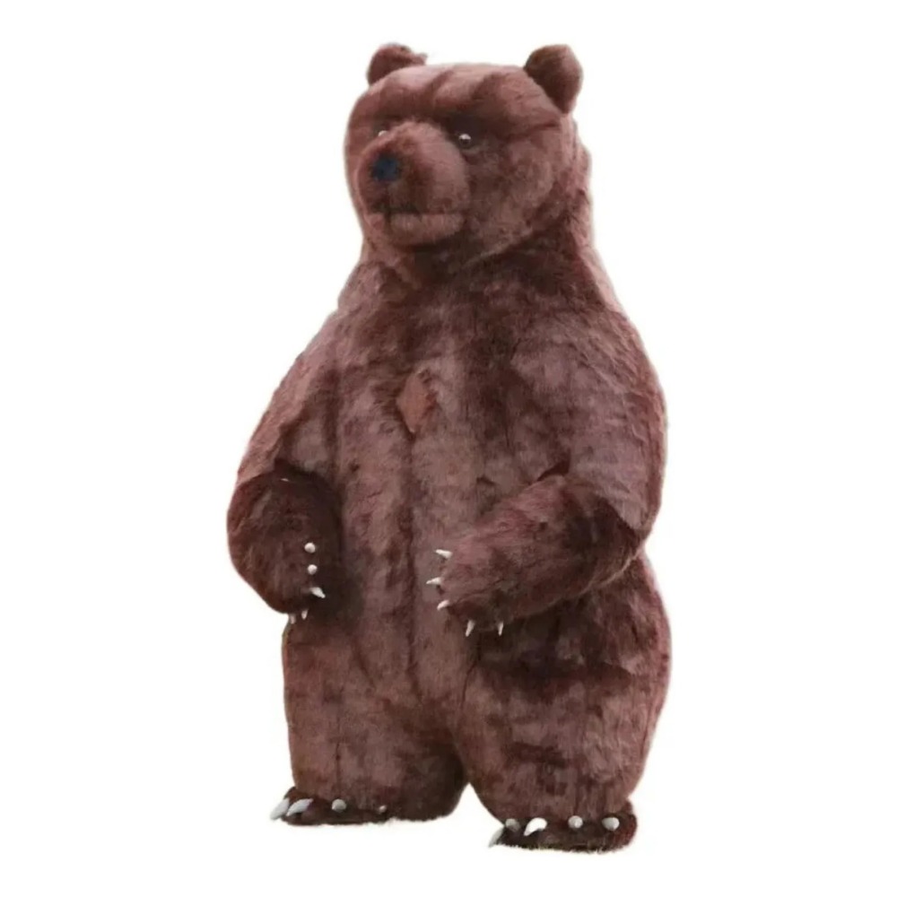 Halloween Costume Adult - Fato de mascote de urso-pardo insuflável,