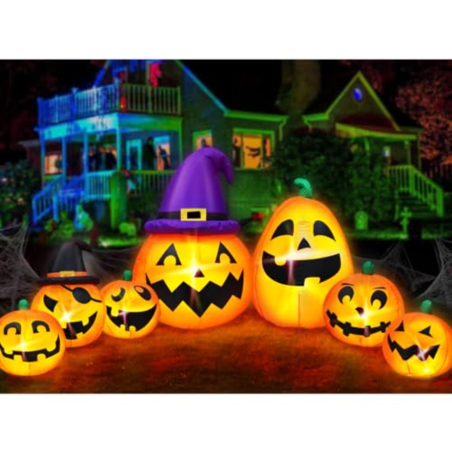 Halloween Pumpkin Decor Led - Decoração de abóbora inflável para o