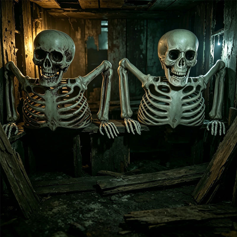 Halloween Skeleton Decoration - Ornamento de Crânio de Esqueleto de