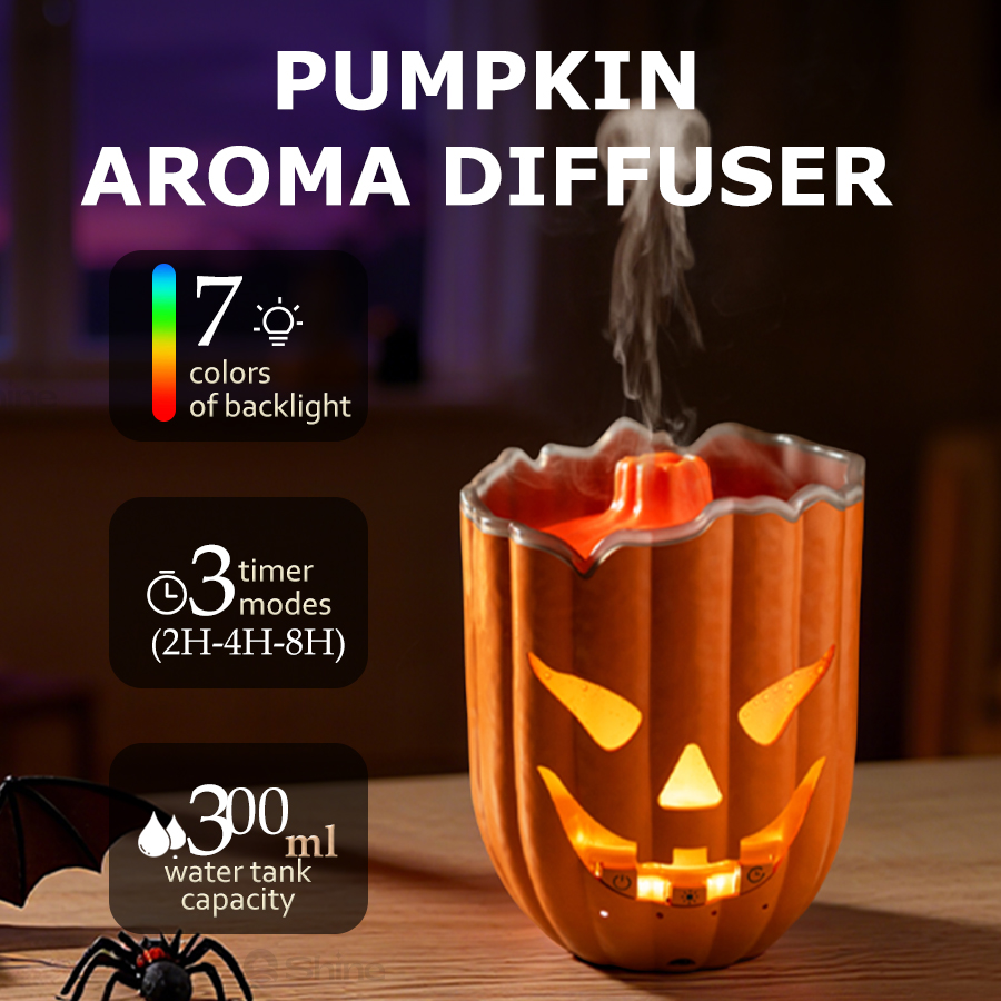 Halloween Pumpkin Decor Led - Umidificador de Ar em Forma de