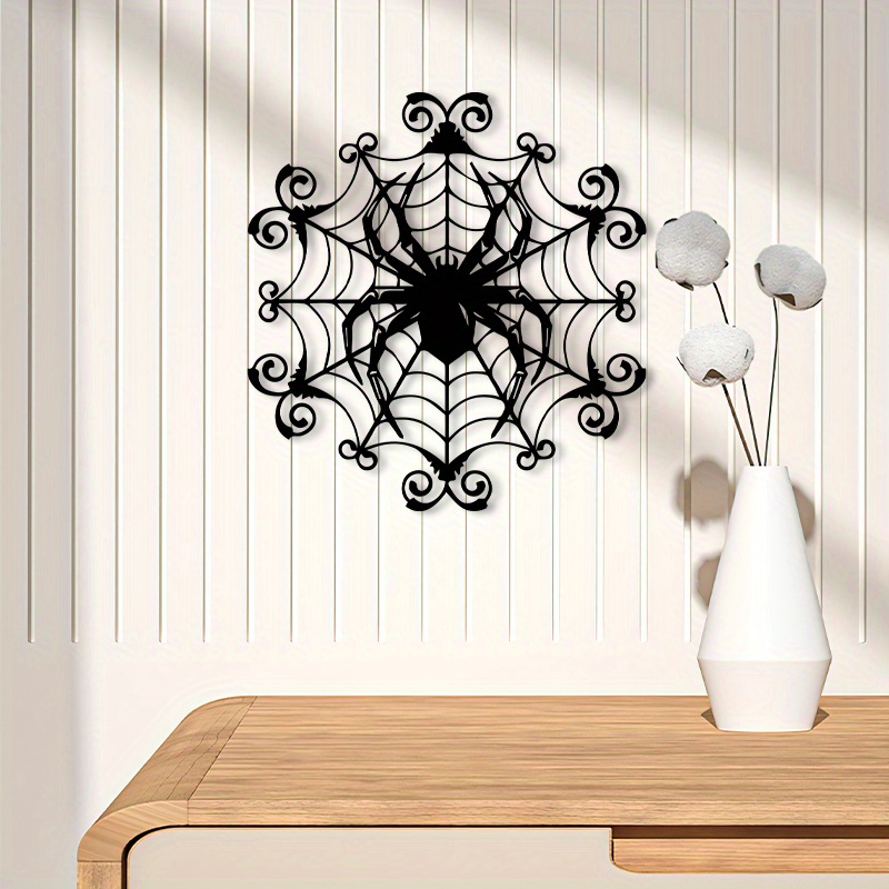 Decoração de parede de metal c - Spider Web Halloween Decoration avaliação e preço