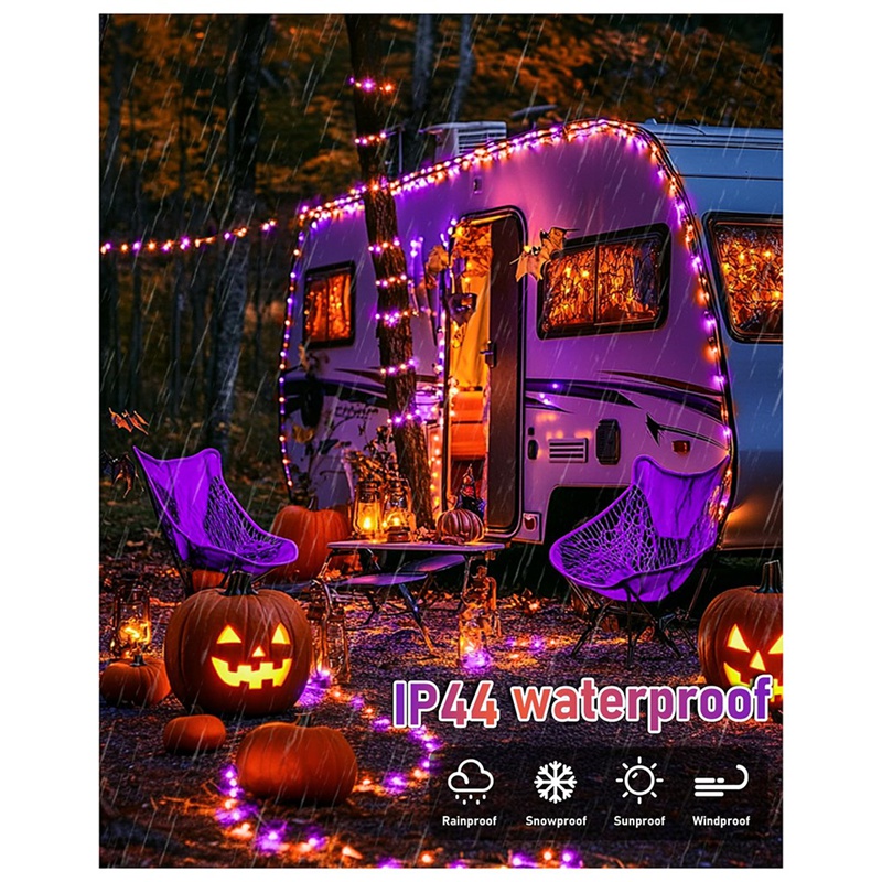 Luzes de Cordão Solares de Hal - Halloween Led String Lights Orange avaliação e preço
