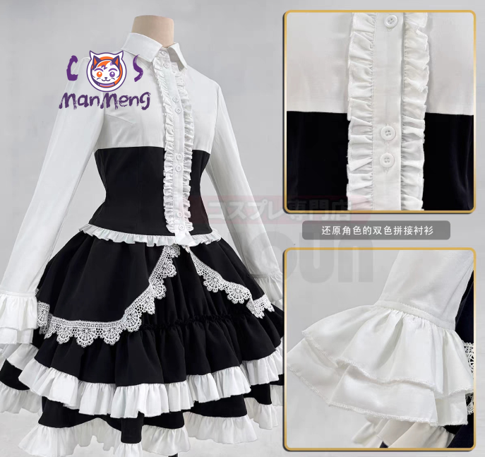 Novo Traje de Cosplay Gótico d - Halloween Costume Kids avaliação e preço