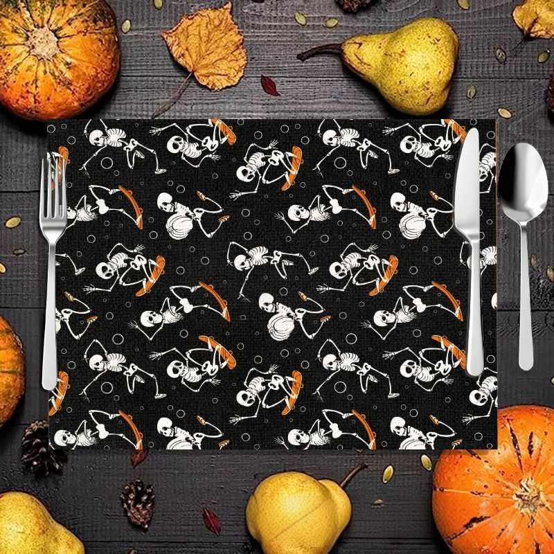 VIKAMA 2/4/6PCS Jogo de Souspl - Spider Web Halloween Decoration avaliação e preço
