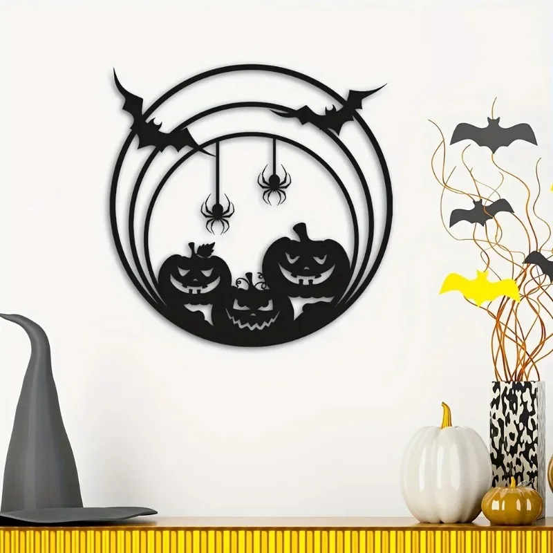 Arte de parede metálica para o - Spider Web Halloween Decoration avaliação e preço