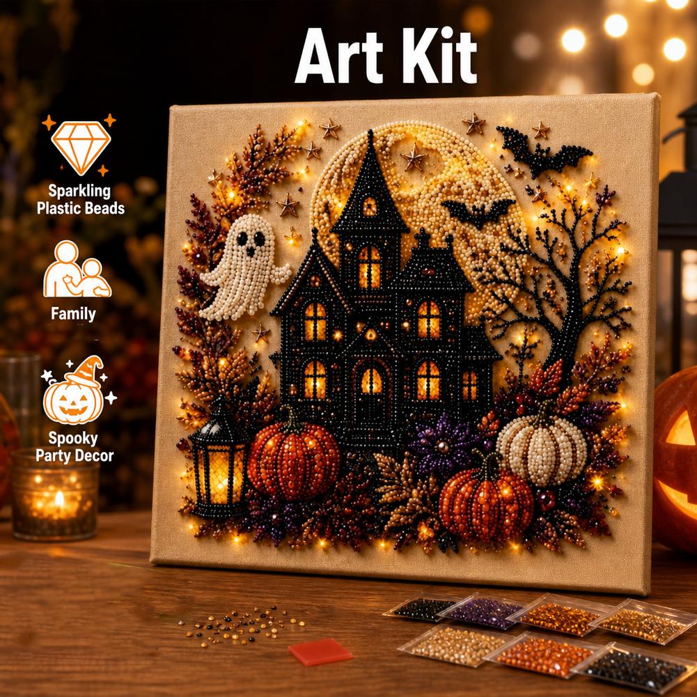 Kit DIY de Arte em Pérolas 3D  - Pumpkin Lantern Halloween avaliação e preço