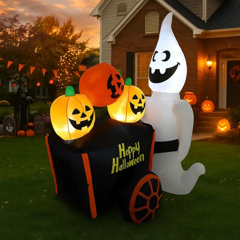 6ft halloween decorações de fé - Halloween Pumpkin Decor Led avaliação e preço