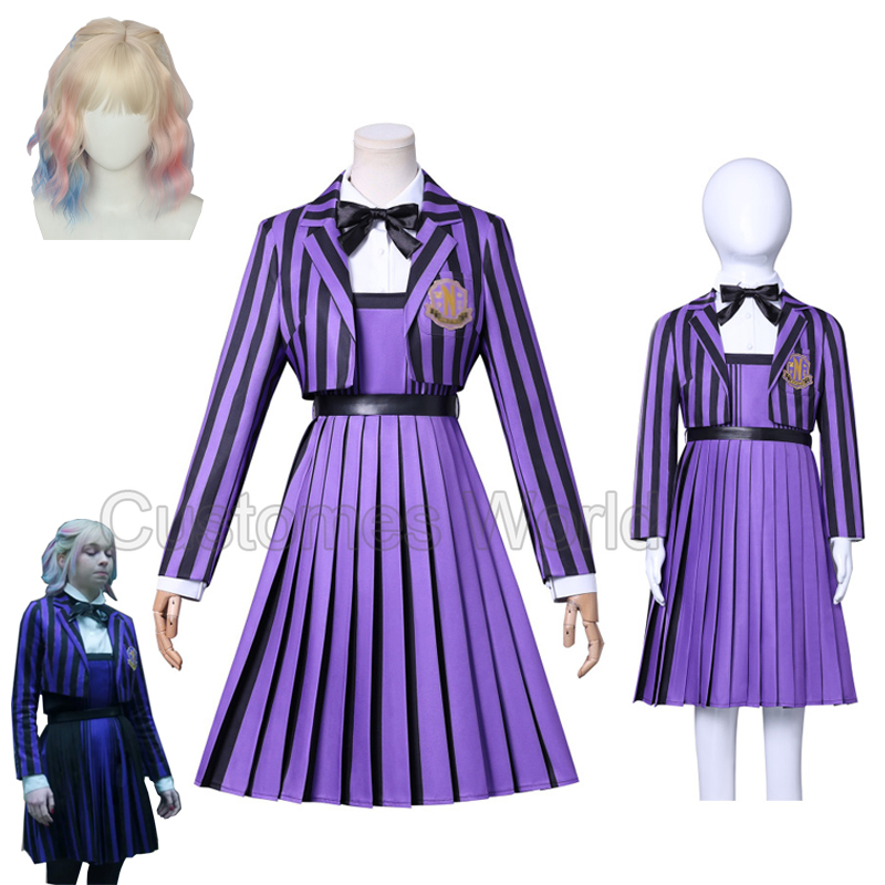Nevermore uniforme da academia - Halloween Costume Kids avaliação e preço