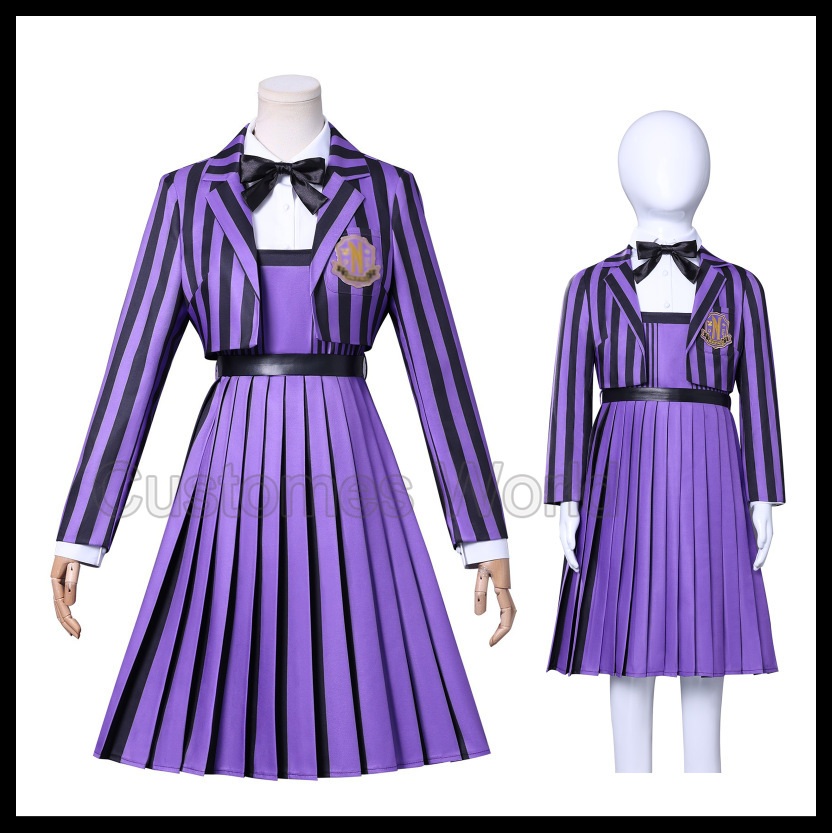 Nevermore uniforme da academia - Halloween Costume Kids avaliação e preço