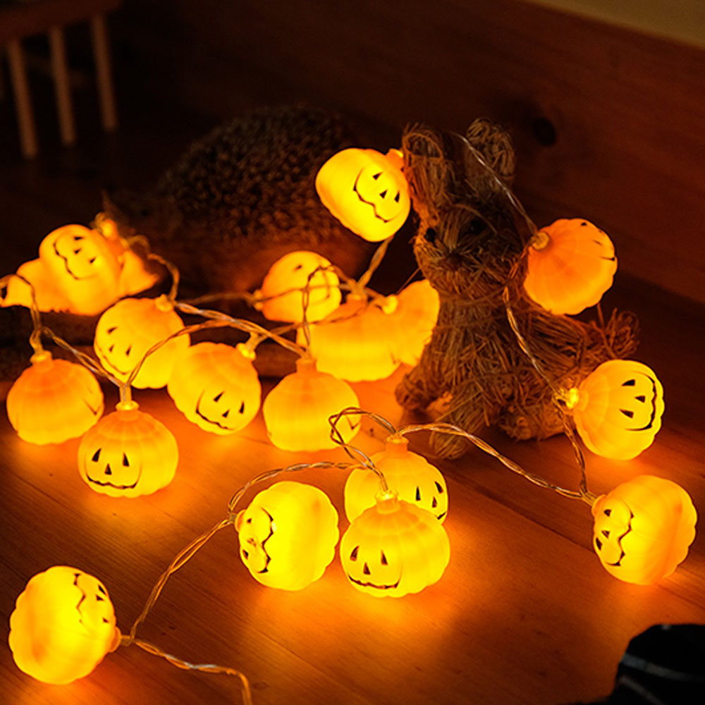 Halloween 3d abóbora led luzes - Halloween Led String Lights Orange avaliação e preço