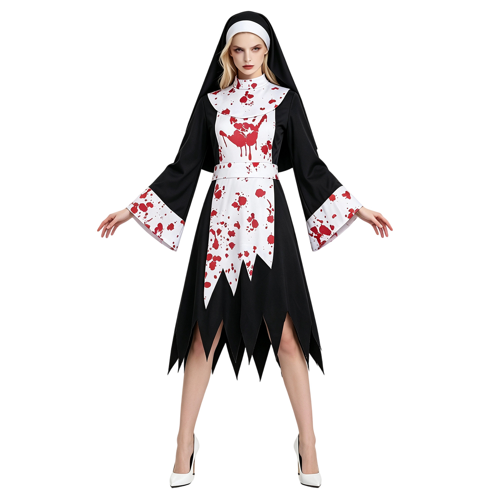 Fantasia de Freira Assustadora - Halloween Costume Kids avaliação e preço