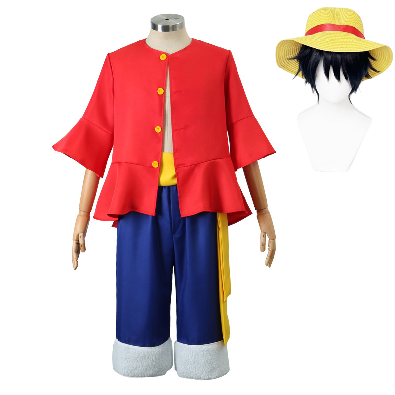 Luffy cosplay traje chapéu per - Halloween Costume Kids avaliação e preço