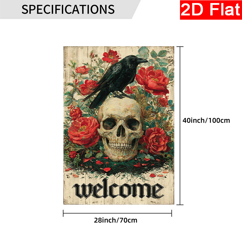 Bandeira de jardim 2D plana –  - Halloween Skeleton Decoration avaliação e preço
