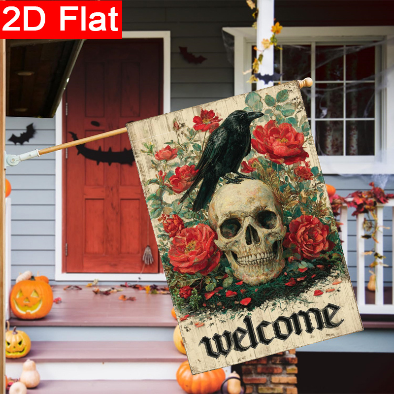 Bandeira de jardim 2D plana –  - Halloween Skeleton Decoration avaliação e preço