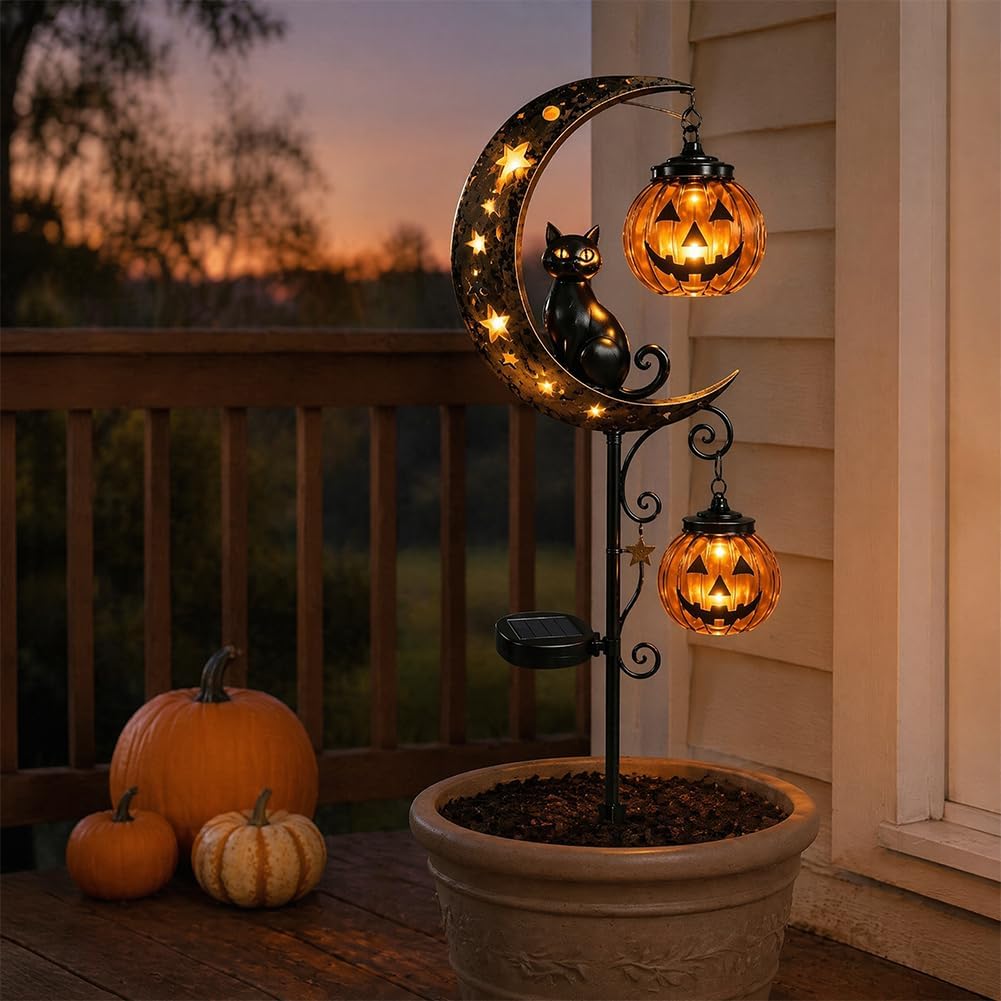 Luz de Estaca Solar para Jardi - Pumpkin Lantern Halloween avaliação e preço