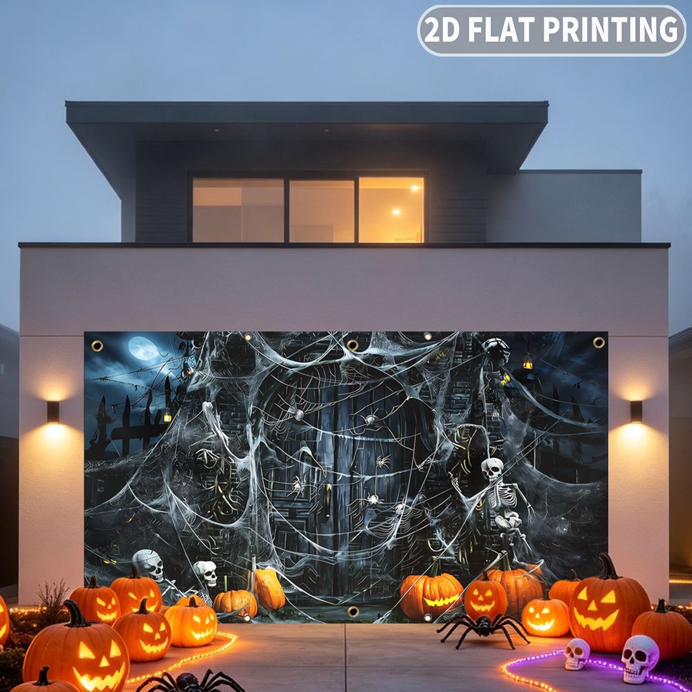 1 unidade de banner plano 2D p - Spider Web Halloween Decoration avaliação e preço