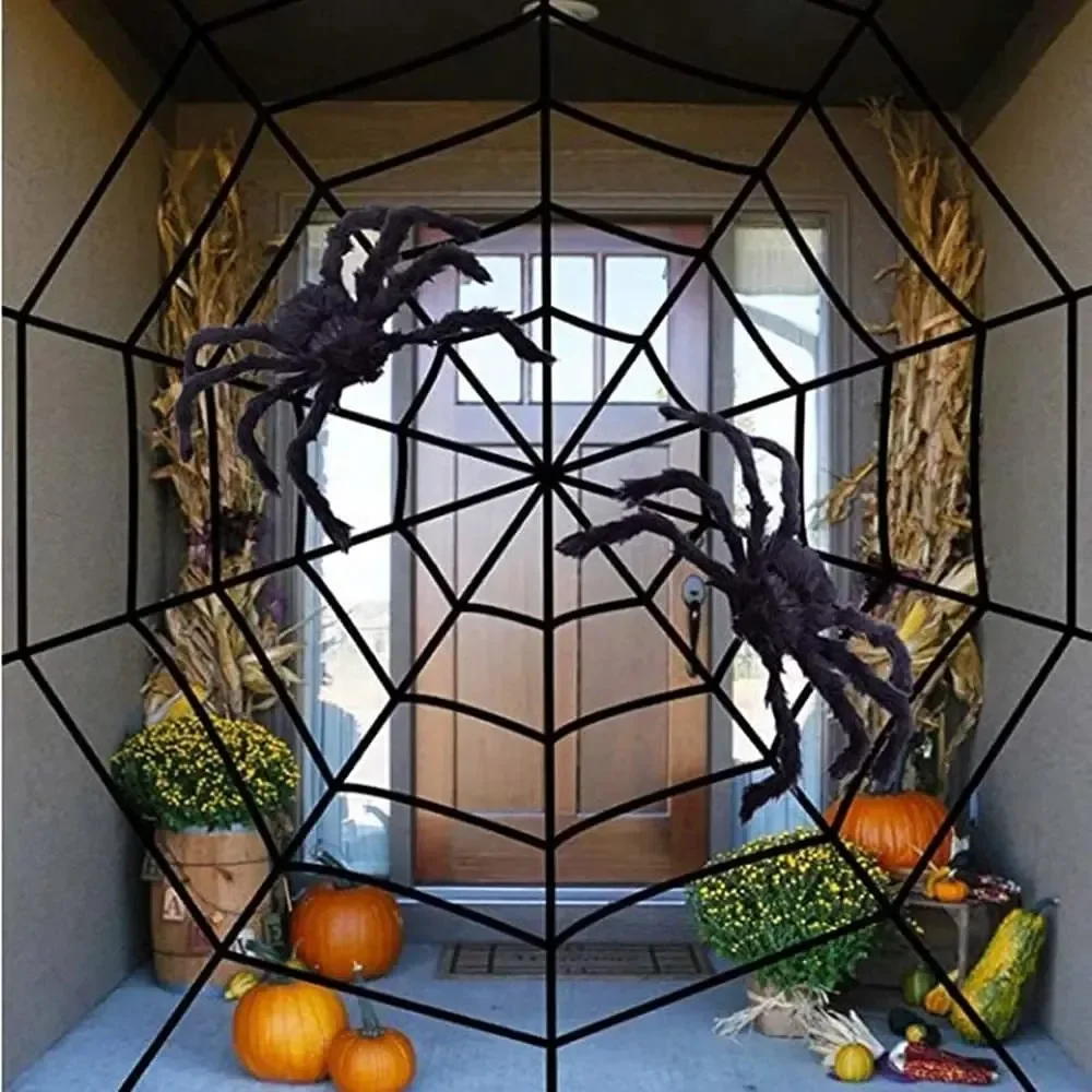 1-2 unidades de aranha de pelú - Spider Web Halloween Decoration avaliação e preço
