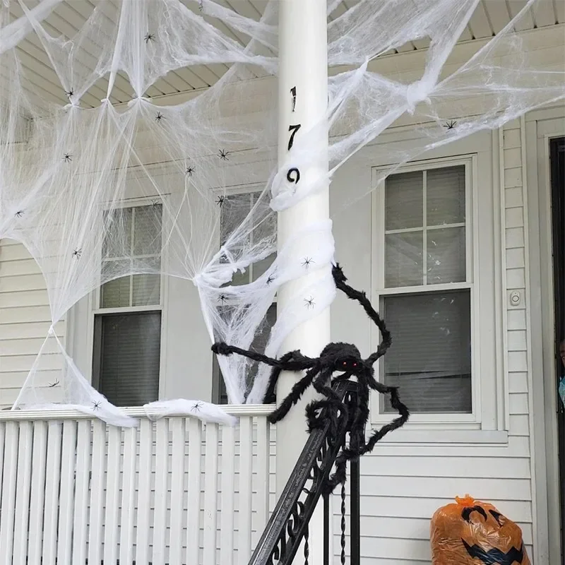 1-2 unidades de aranha de pelú - Spider Web Halloween Decoration avaliação e preço